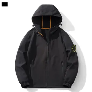 Stone  フード付きジャンパー Stone Island Compass-logo Hooded Down Jacket | Black | FARFETCH
