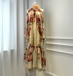 sachin and babi light blue dress Zimmermann Daylight Dress in Cotton and Silk Blend - Multicolor |  5353DRS263