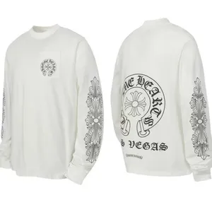 Chemise Manches Longues Chrome Hearts Avec Logo Col Cœur - Blanc - Taille XL - Neuf Avec étiquettes - Fabriqué Aux USA