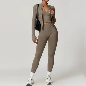 DONYKARRY Dames 3-Delige Yoga Workout Sets Voor Vrouwen Sportkleding