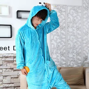 Unisex Volwassen Onesie Pyjama Dier Een Stuk Flanel