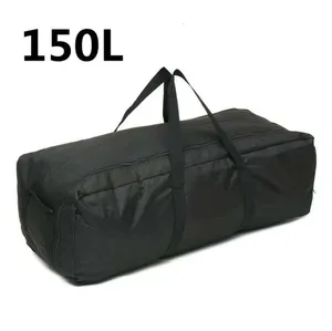 Sport Holdall plunjezak, sporttas met schouderriem, weekendtas voor heren en dames, Zwart, 75L