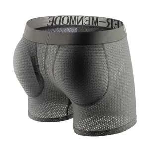Boxer Uomo Butt Lifter Intimo Imbottito Per Aumentare Il Volume Imbottiture Rimovibili Per Sedere E Fianchi Mutande Push Up Shapewear (Color - Foto 5