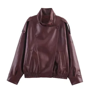 Wholesale Leather Jacket Women Plus Size at cheap prices | DHgate
