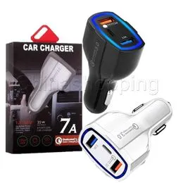 Mini cargador de coche de 200W, QC3.0 mechero de carga rápida para iPhone,  PD, USB tipo C, para Xiaomi, Samsung, Huawei, iPhone