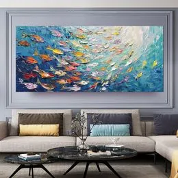 Bleu Mer Couleur Poisson Mur Mural  Papier Peint Sous la Mer Décor Sous-Marin Monde Mural Vie Sous-Marine Papier Peint Dauphins - Canada