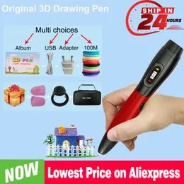 Stylo 3D, stylo d'impression 3D avec compatible PLA et écran LCD,  température réglable, crayon 3D