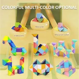 JOUET ANTI-STRESS, Black--Cube magique rotatif pour adulte et enfant