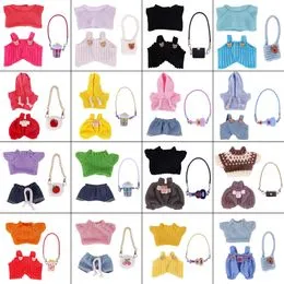 Labubu Ropa Para Muñeca De 17 Cm – Conjunto De Camisa, Corbata, Pantalón Y Boina, Peluche No Incluido