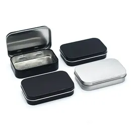 Lot De 5 Boîtes En Fer Blanc Rectangulaires à Charnière - Rangement Thé, Bonbons, Bijoux - Styles Variés, 9.5x7x2.4 Cm