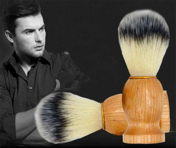 Men's Shaving Brush Salon Men Facial Beard Cleaning Appliance Shave Tool Razor Brush with Wood Handle for men KD1