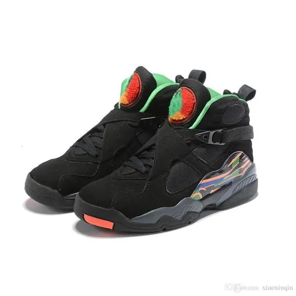 Jordan 8 black green top