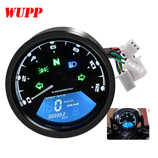 Nstruments & Gauges Instruments WUPP Motorcycle Speedometer LED Digita