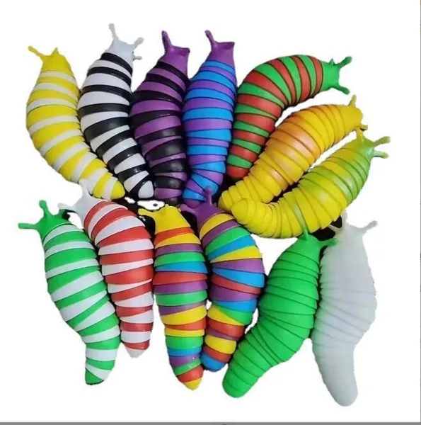 Articulating Fidget Slug Toy, 7.5-Inch Decompression Sensory Toy for Stress...