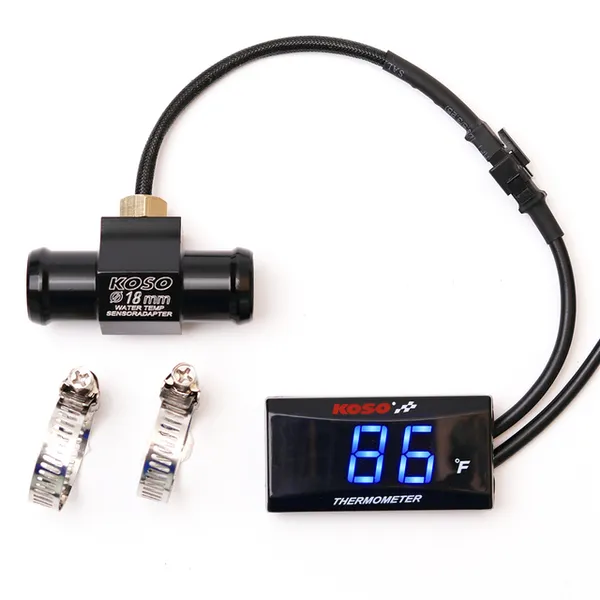 Instruments Motorcycle KOSO Water Temperature Mini Meter For XMAX250 300 NMAX CB 400 CB500X Sensor Water Temp Fahrenheit Adapter Scooter