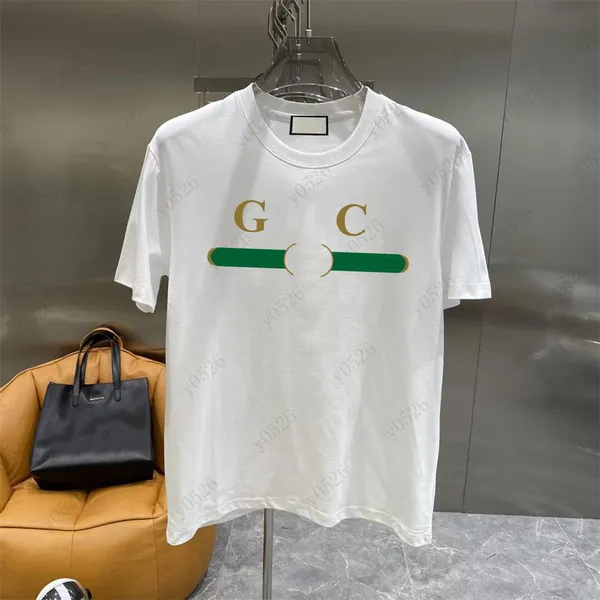 T-shirt da uomo europea da donna Estate Italia Designer Lettera corretta Stampa grafica 100% cotone Classici di moda T-shirt bianche nere personalizzate Top 21