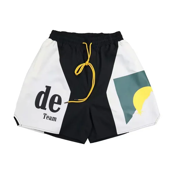 Designer-Shorts für Herren, kurze Sommerhosen, limitierte Rhudes-Badeshorts, Sporttraining, Strand, knielang, Hip-Hop, High-Street-Damen-Trainingshose, RHu