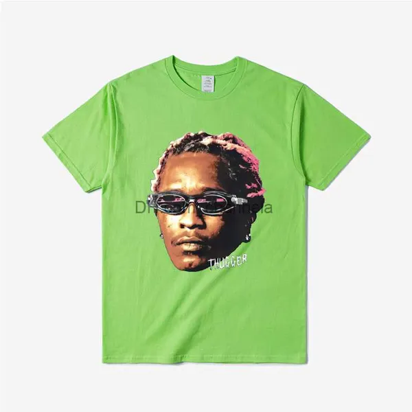 T-shirts pour hommes T-shirt unisexe en coton Femmes Hommes T-shirt Jeune Thug Thugger T-shirt graphique Ascendance africaine Rappeur Style Hip Hop T-shirt Vintage Tops y8