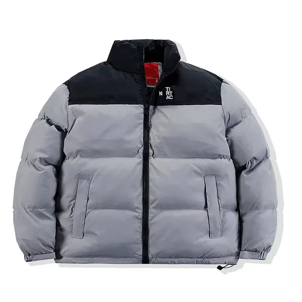 2023 الموضة NF Puffer أسفل السترة السترة مواجهة معاطف قمم Outwear تطريز طوق فضفاضة السوستة السوست