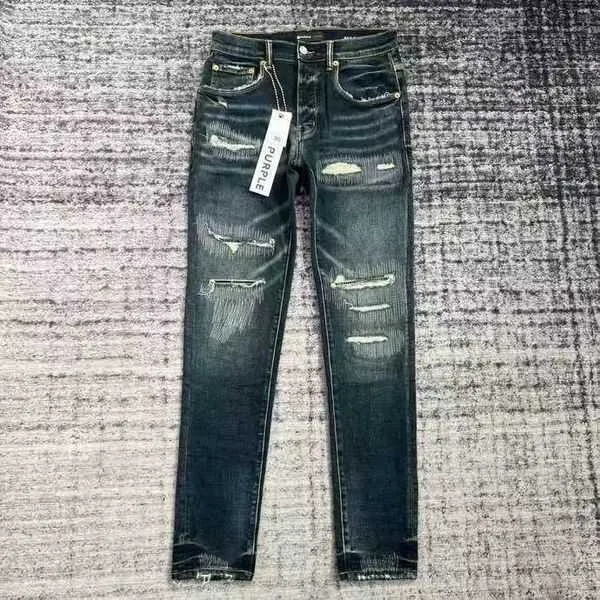 2023 Jeans de marque pourpre authentique Medn Designer Antiaging Slim Fit Casual Jeans g2