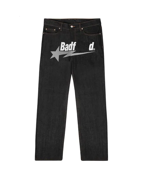 DHgate.com:Mens Y2k Badfriend Hip Hop Jeans, Black Wide Leg Jeans 