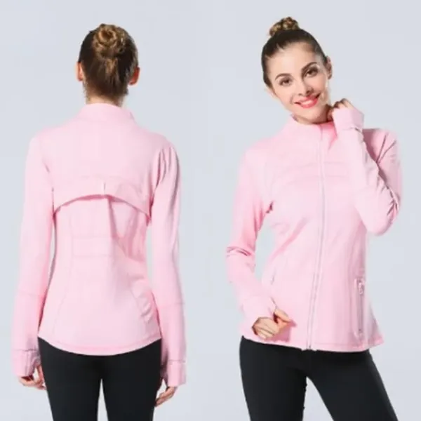 Leggings de tren de Yoga para mujer, chaqueta deportiva de cintura alta de secado rápido, chaqueta deportiva de manga larga con media cremallera, abrigo deportivo, ropa de gimnasio, Tops 002