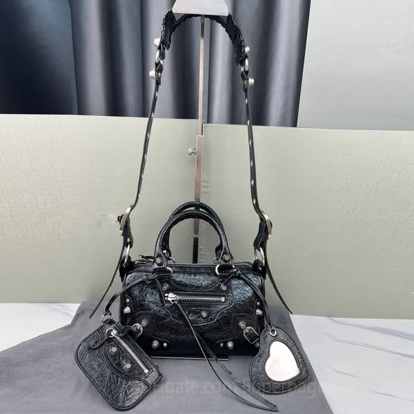 バッグ 00s BALENCIAGA leather mini Boston bag BALENCIAGA Leather Hand Bag Mini Boston Brown Key lock latch