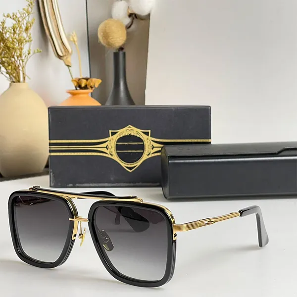 New Stylish Aluminium One Piece Gold Black Polarized Mens Sunglasses