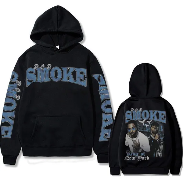 Chaquetas para hombre Pop Smoke Print Sudadera con capucha Hombres Mujeres Hip Hop Sudaderas Hombre Rapero The Woo King Sudaderas con capucha Ropa deportiva de algodón 230619 51