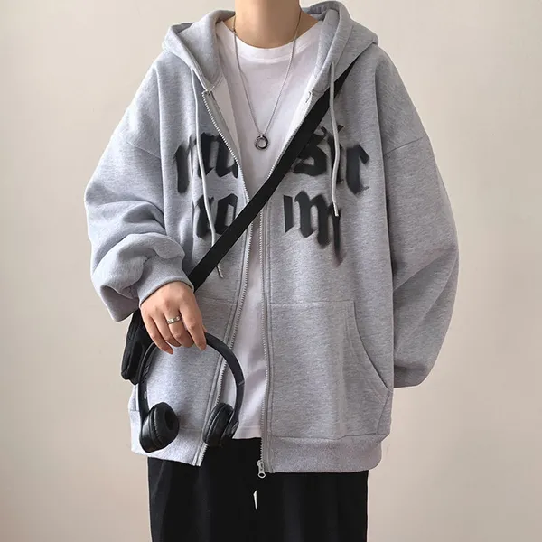 Y2K Mens Skeleton Rhinestone Zip Up Hoodie With Rhinestone