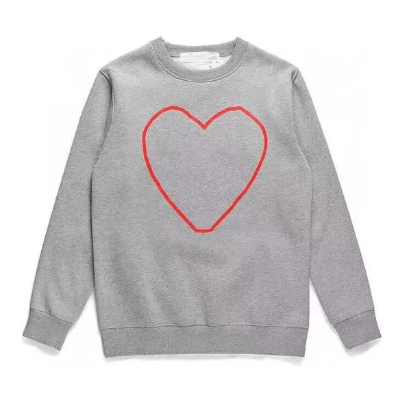 Felpe con cappuccio da uomo Felpe da gioco Qualità Commes Jumpers Des Abbigliamento da uomo Garcons Lettera Ricamo Manica lunga Pullover Uomo Donna Cuore rosso Abbigliamento sportivo casual 03 61