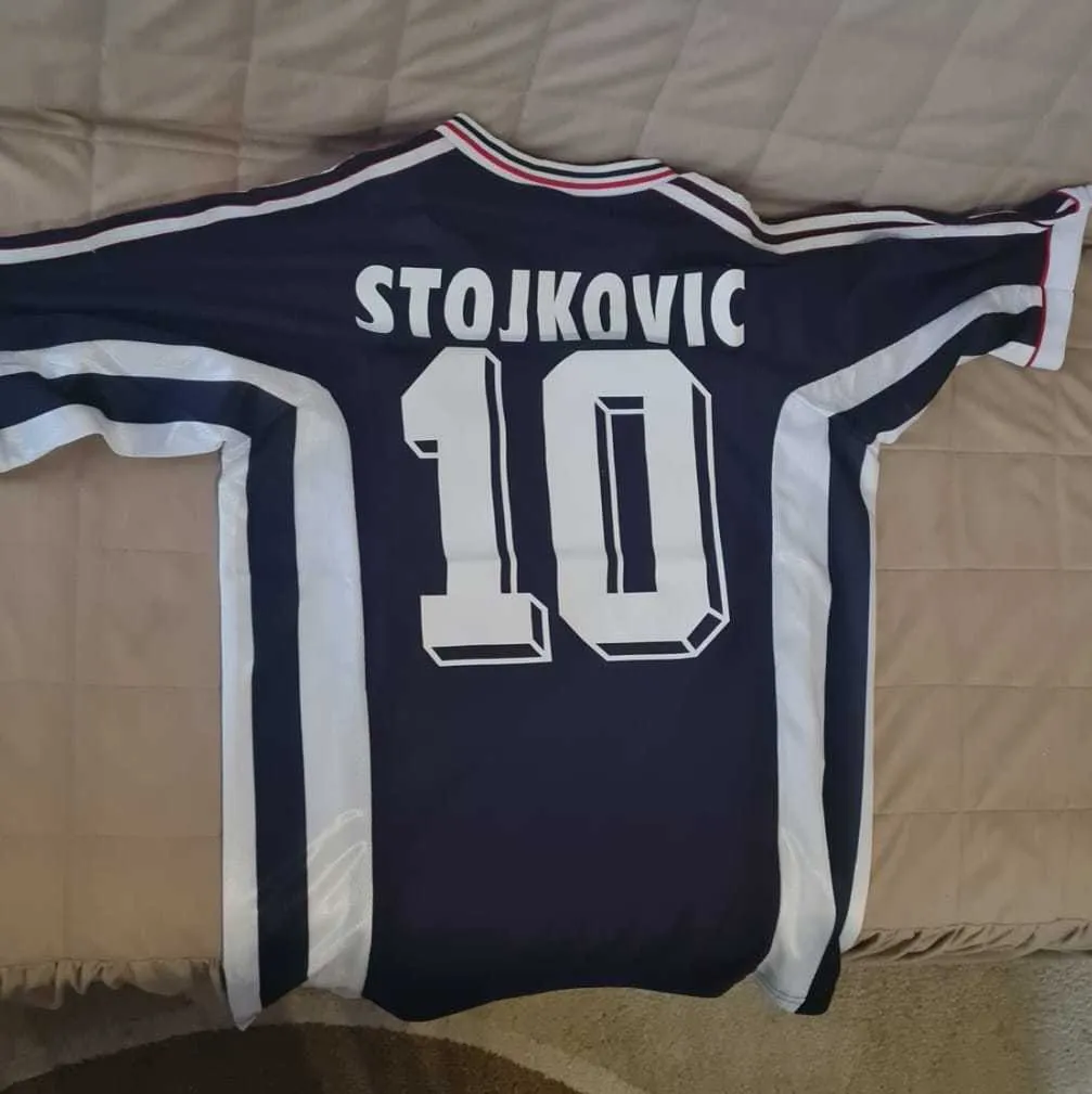 Maillot Yougoslavie 1998 Domicile Adidas - N°10 Stojkovic (Homme Large)