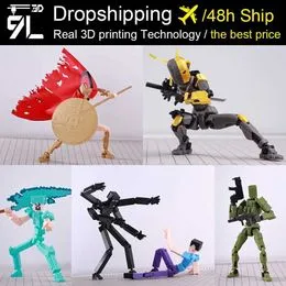Figura De Acción Robótica Impresa En 3D – Articulaciones Móviles – Verde, Rojo Y Negro – Regalo Creativo