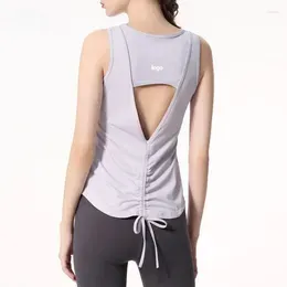 Camisetas de Yoga para mujer, chaleco deportivo fino y suelto, camiseta  transpirable sin mangas para gimnasio, Fitness, correr, camisetas sin  mangas ahuecadas sexys para niñas