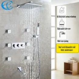  Grifo mezclador de ducha, mezclador de agua de ducha, aleación  de zinc, baño de bañera, grifo de una sola manija montado en la pared,  mezcla de agua caliente y fría, grifo
