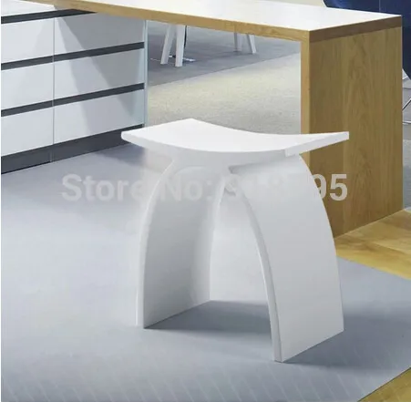 Sgabello da bagno moderno design curvo mobili sedile sedia a superficie  solida acrilica 0102