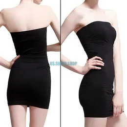 Wholesale-Black Seamless Underwear Body Waist Tummy Shaper Mini Tube Top Dress S M L XL EQ6278