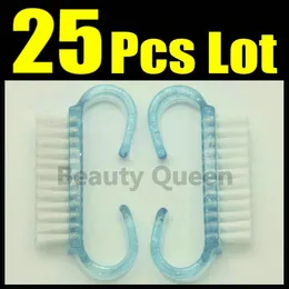 25Pcs Lot Nail Dust Cleaning Clean Brush Plastic Wash Tool Scrubber File Manicure Pedicure FREE SHIP
