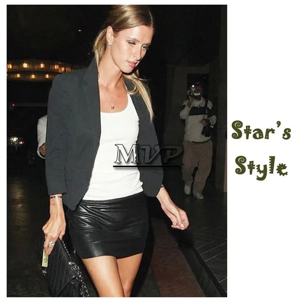 Minigonna In Pelle Da Donna Gonna A Vita Alta In Ecopelle Stile