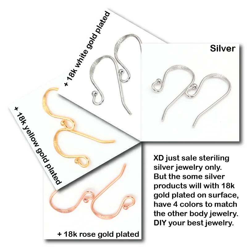 Buy Wholesale China 925 Sterling Silver Earring Hooks