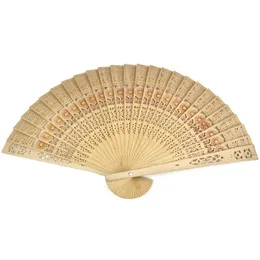 Wholesale-2015 SZS Hot UK Ladies Wooden Sandalwood Hand Fan Wedding/ Birthdays Partys " PERFECT GIFT "