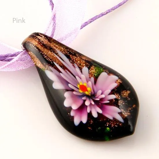 Purple Posies Necklace | Fused glass pendants from the ether… | Flickr