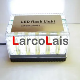 Blanco 48 LED 12V Coche Techo Flash Estroboscópico Imanes de luz Lámpara de emergencia Luz EMS Shell parpadeante Luces 48LED