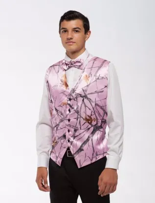 2020 Custom Made Mens True Timber Snowfall Pink Camo Formal Tuxedo Tuxedo Vest Size And Color Options Available From Bridelee 50.7 DHgate.Com