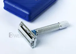 Emniyet Jilet Tıraş Makinesi Çift Kenar Güvenlik Tıraş Razor Bakır Alaşım Krom Kaplama 9306-F Yeni