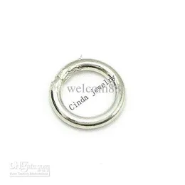 100PCS / LOT 925 Sterling Silver Ring Smycken Resultat Komponenter Hoppa Split Ringar för DIY Presentkraftverk W5106