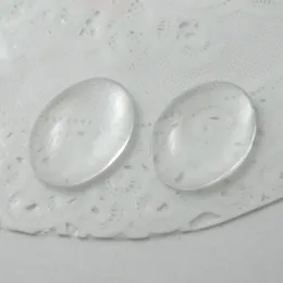Beadsnice bricolage bijoux verre cabochon camée ovale bombé cabochon en verre clair 18 X 25 mm ID 12355