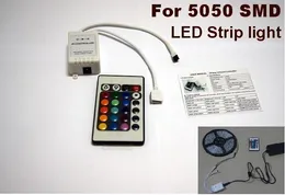 12V 6A 24KEY IR Controller + Fjärrkontrollen för 5050 SMD Flexibel LED Strip Light RGB