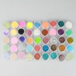 1set/lot 45 colors Glitter Decoration Powder Crush Shell Bead Colorful Glitter Porder For Nail Art