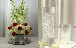 10 jardów 24ROW Bendable Diamond Mesh Wrap Roll Silver Sparkle Rhinestone Kryształ Wstążka Darmowa Wysyłka